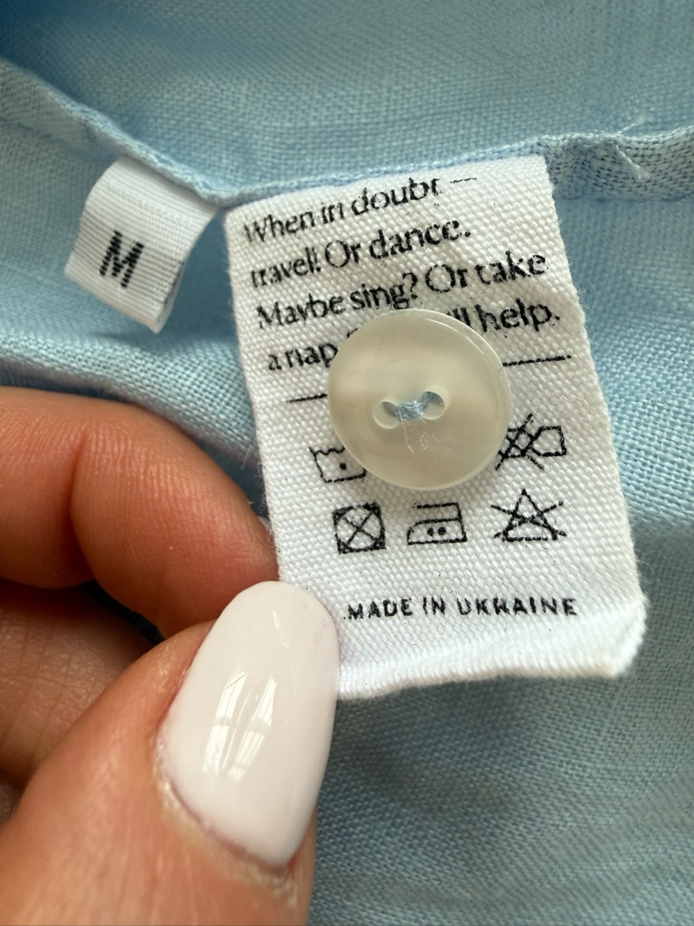Sleeper Marquise Lace-Up Linen Midi Dress Blue Puff Sleeve Corset Cottagecore M - Picture 4 of 12